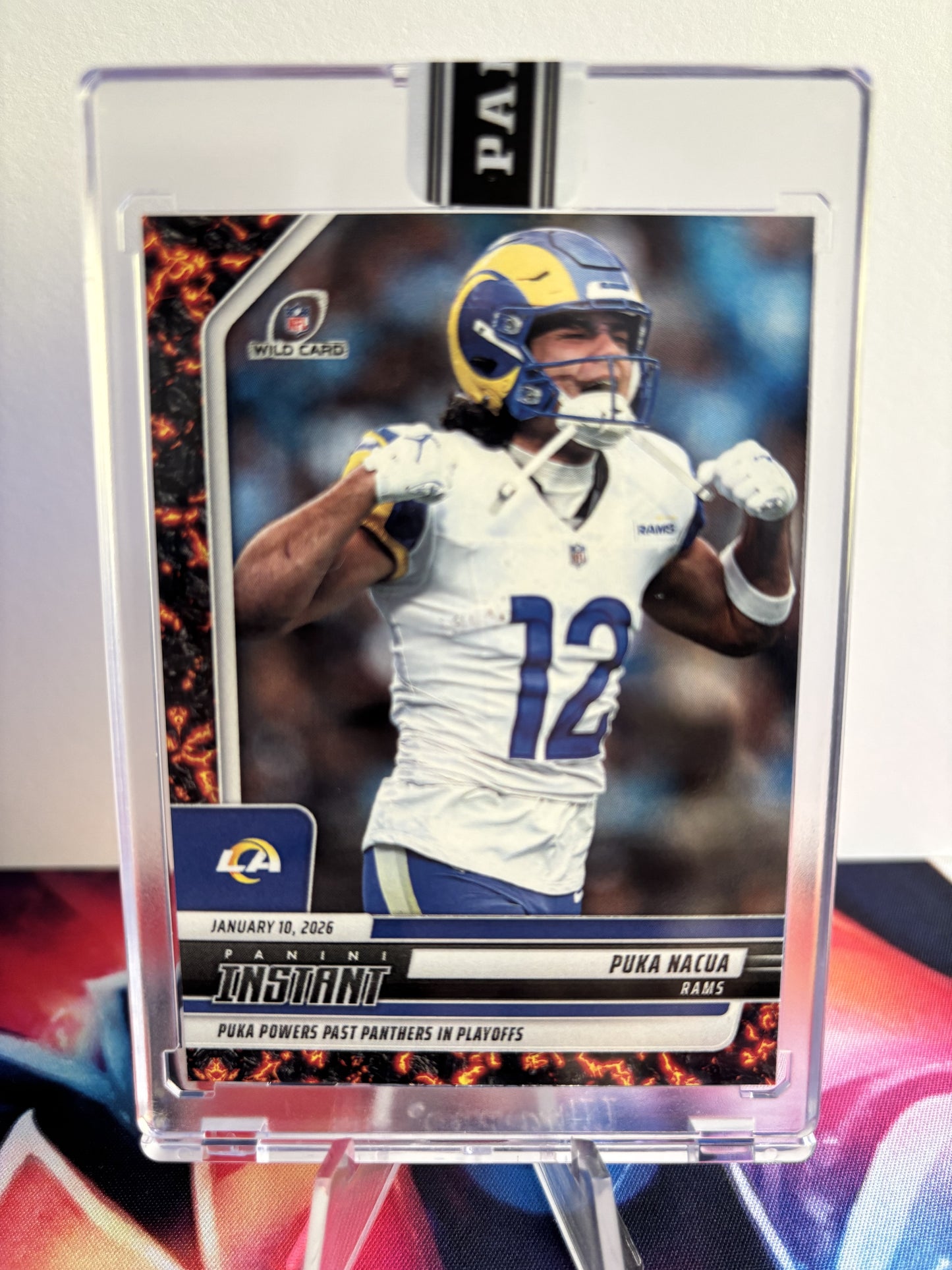 2025 Panini Instant NFL #410 Puka Nacua Magma SSP 1/1