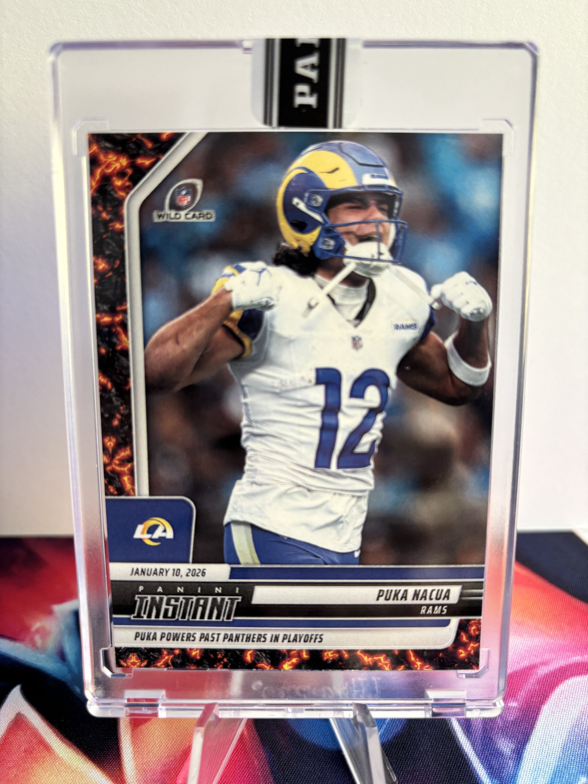 2025 Panini Instant NFL #410 Puka Nacua Magma SSP 1/1