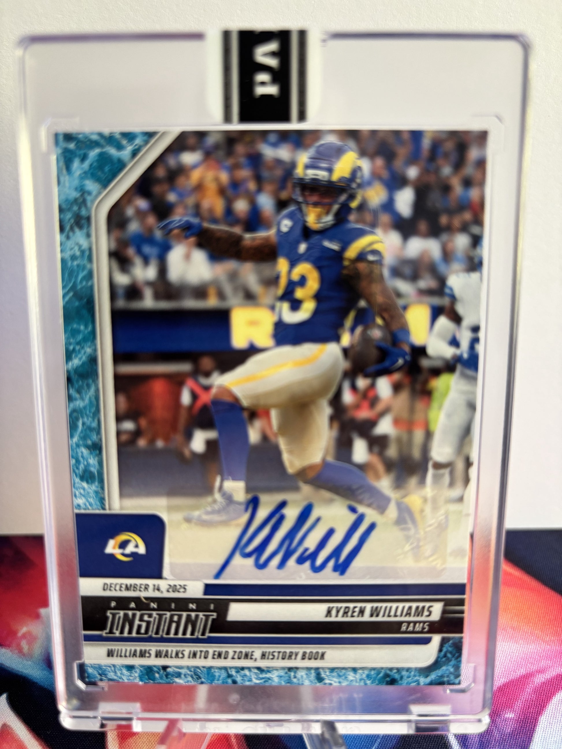 2025 Panini Instant NFL #334 Kyren Williams Water SSP 7/10 Auto