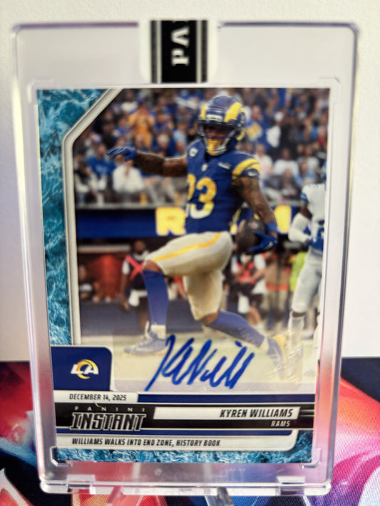 2025 Panini Instant NFL #334 Kyren Williams Water SSP 7/10 Auto