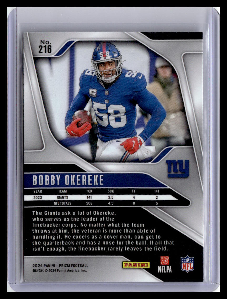 2024 Panini Prizm #216 Bobby Okereke