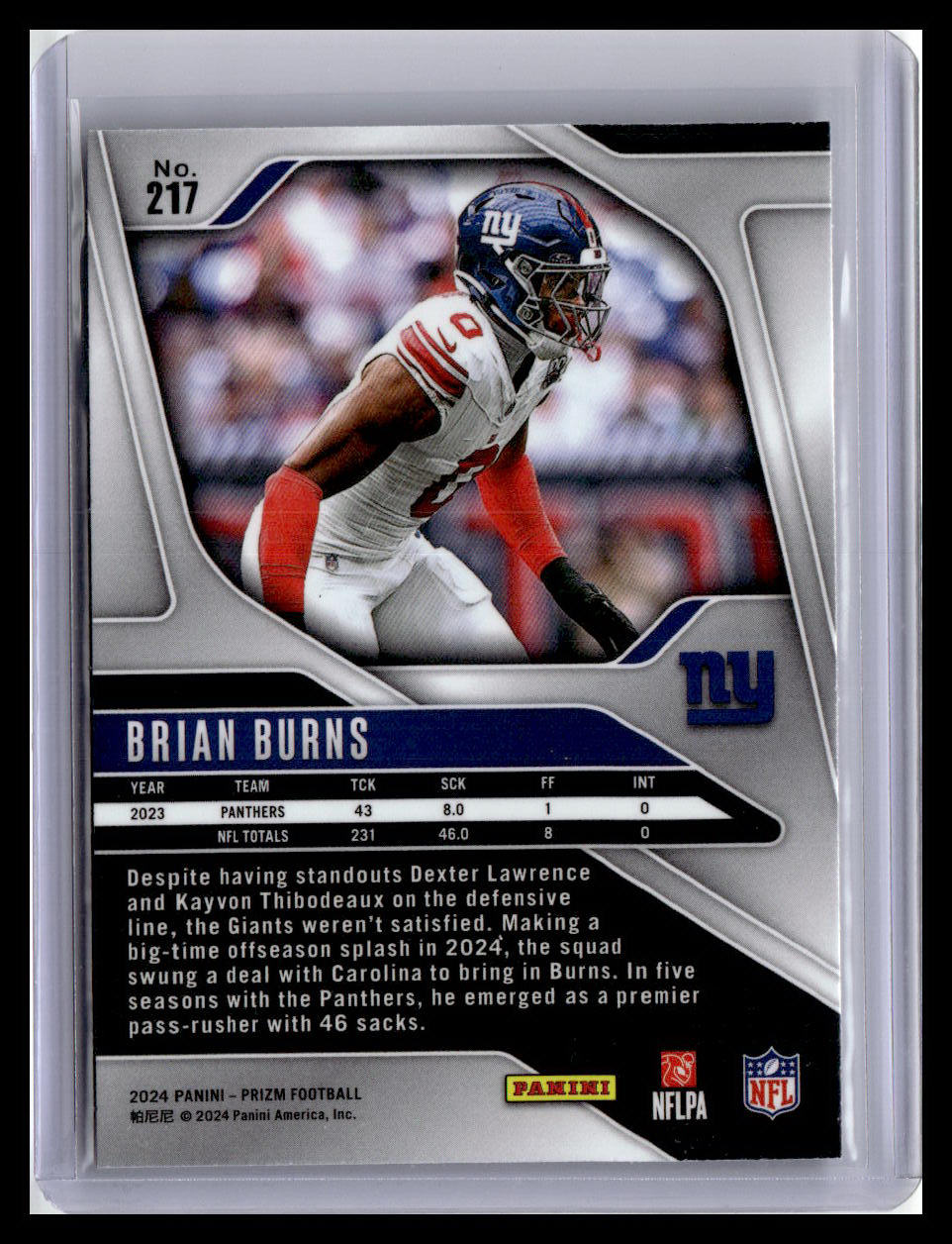 2024 Panini Prizm #217 Brian Burns