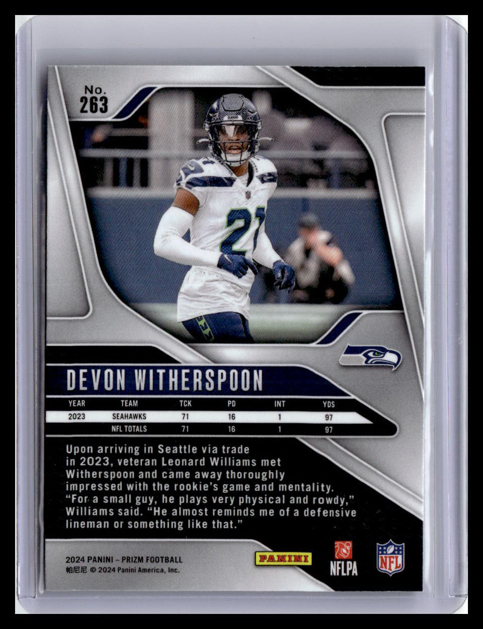 2024 Panini Prizm #263 Devon Witherspoon