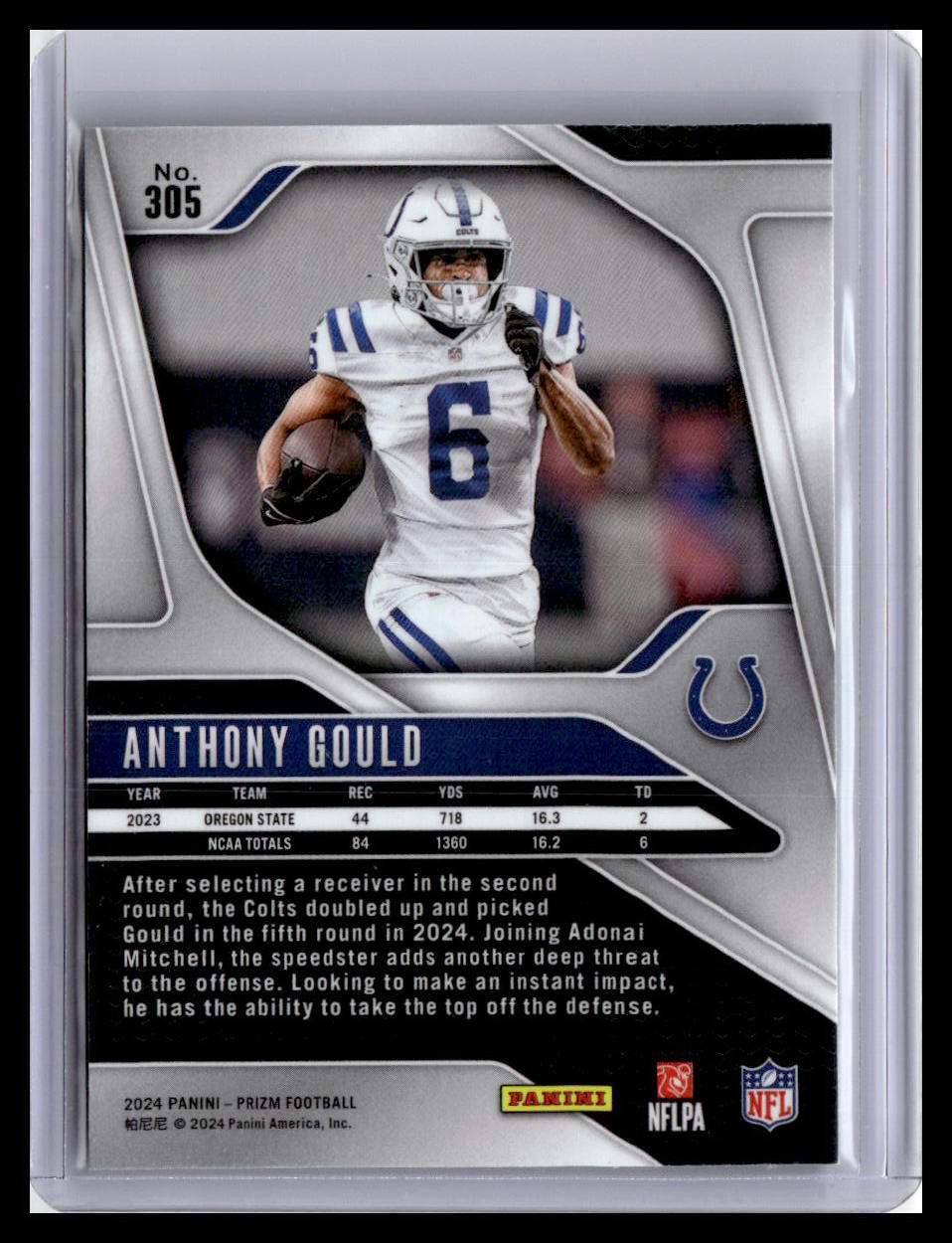 2024 Panini Prizm #305 Anthony Gould