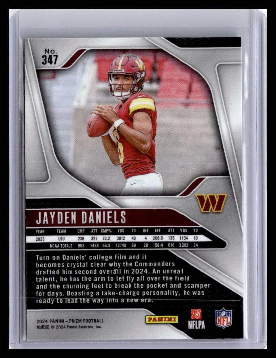 2024 Panini Prizm #347 Jayden Daniels (RC)