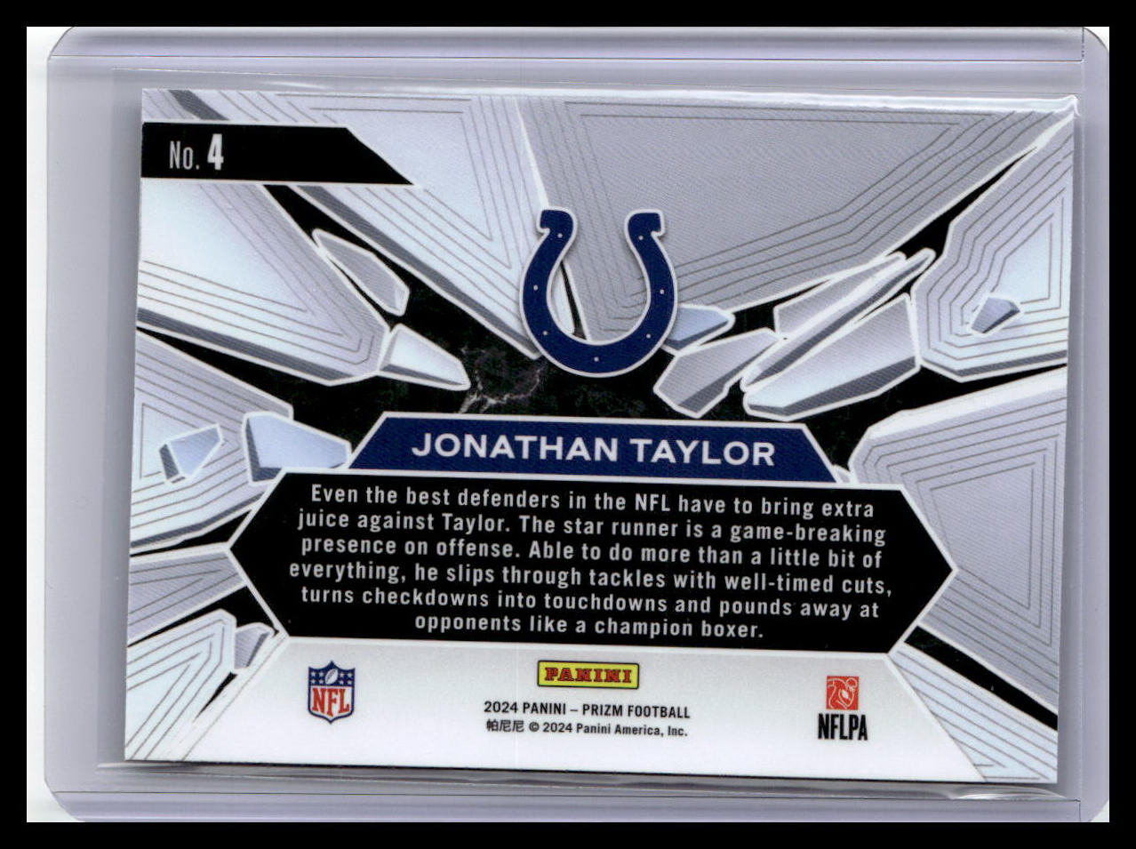 2024 Panini Prizm #4 Jonathan Taylor Prizm Break