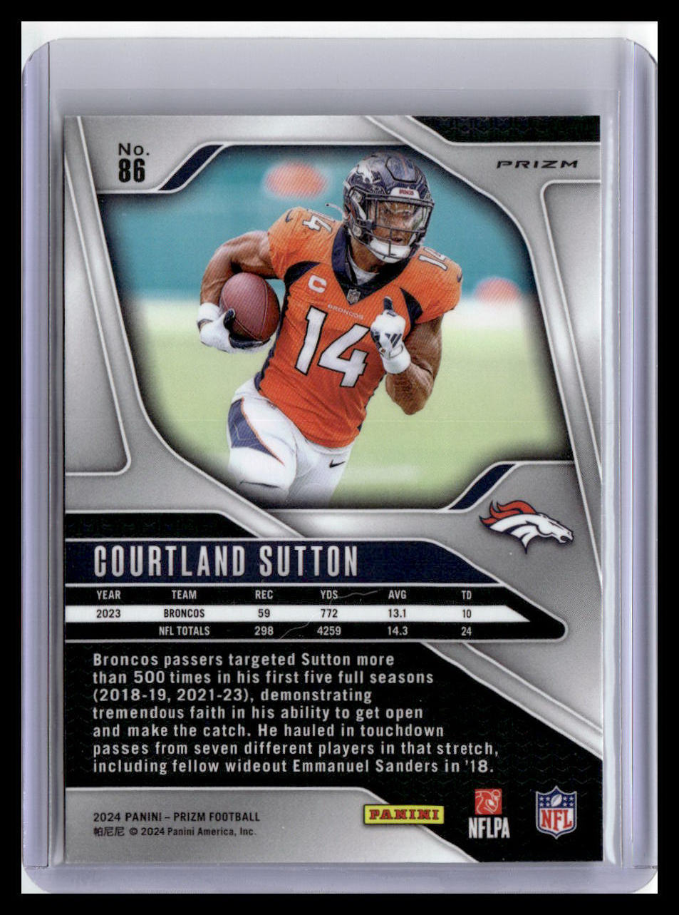 2024 Panini Prizm #86 Courtland Sutton Silver