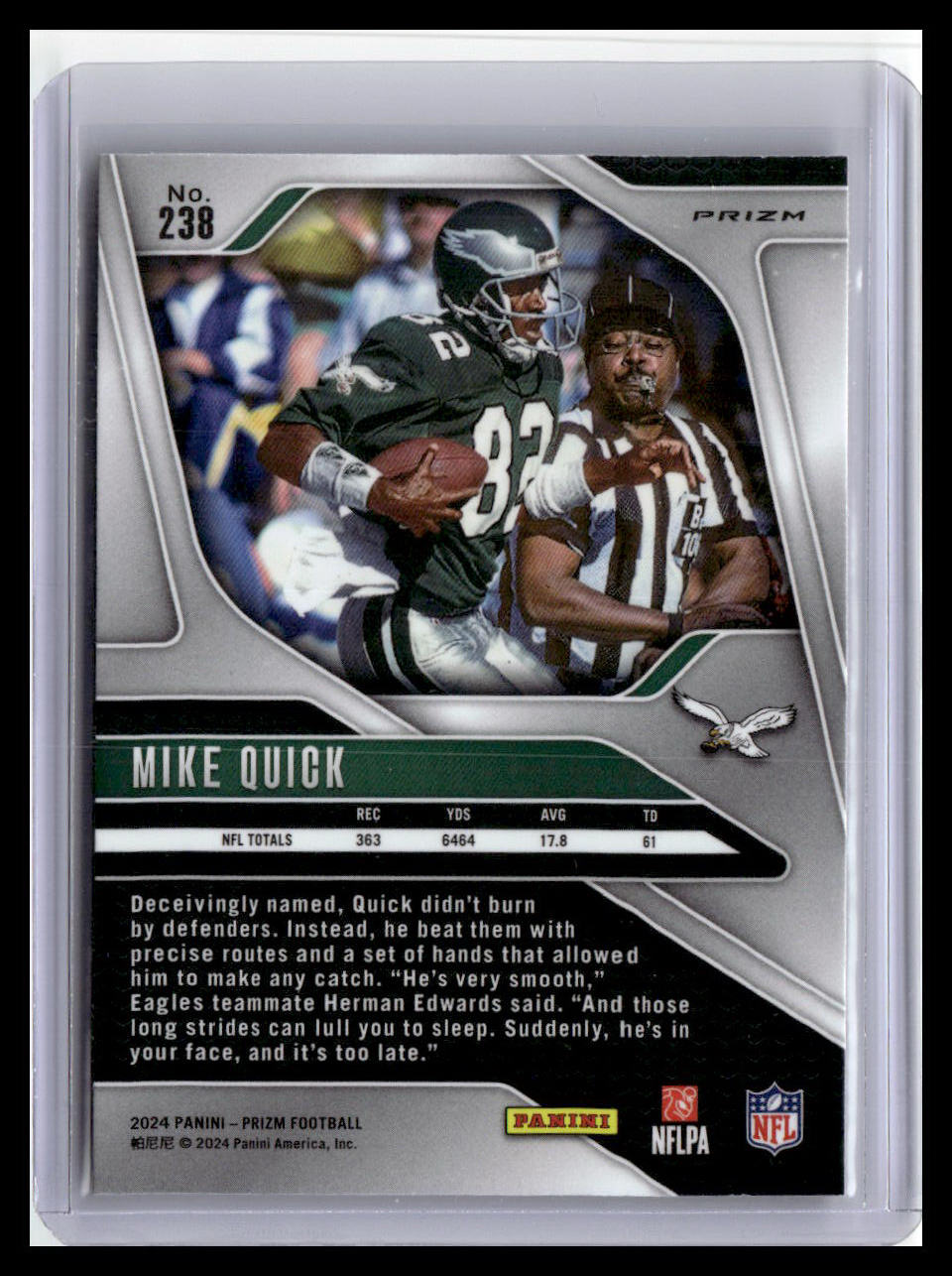 2024 Panini Prizm #238 Mike Quick Green