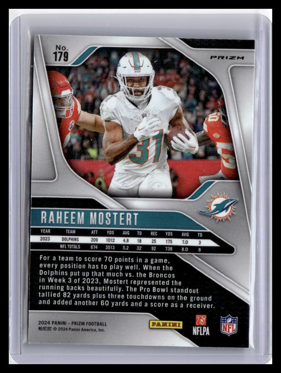2024 Panini Prizm #179 Raheem Mostert Green Wave