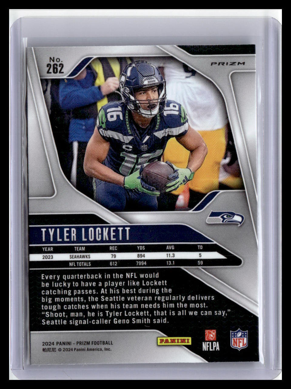 2024 Panini Prizm #262 Tyler Lockett Red White and Blue