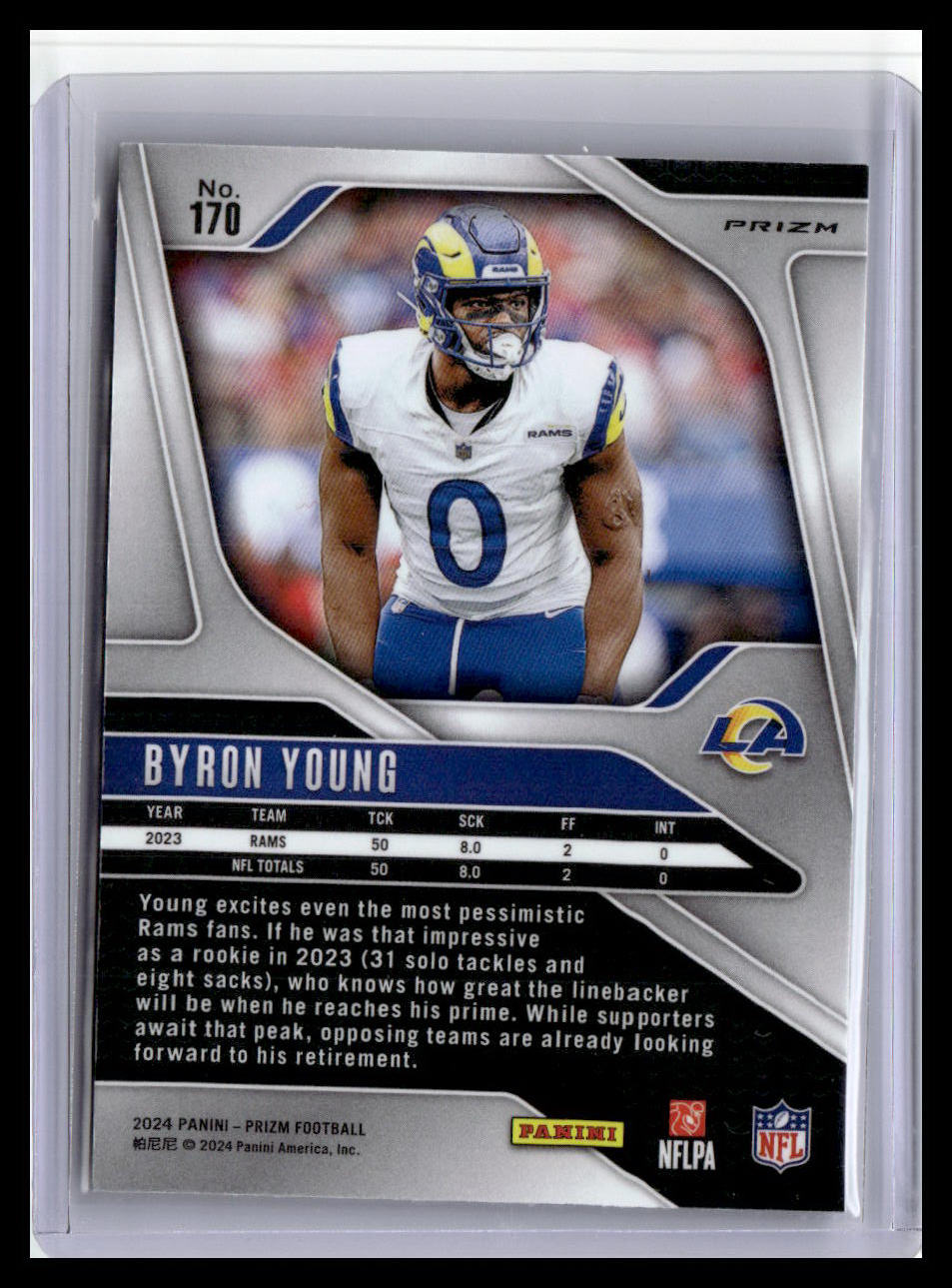2024 Panini Prizm #170 Byron Young Green Wave