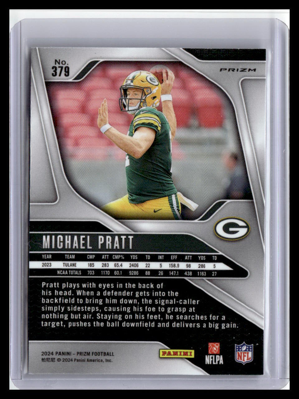 2024 Panini Prizm #379 Michael Pratt Silver