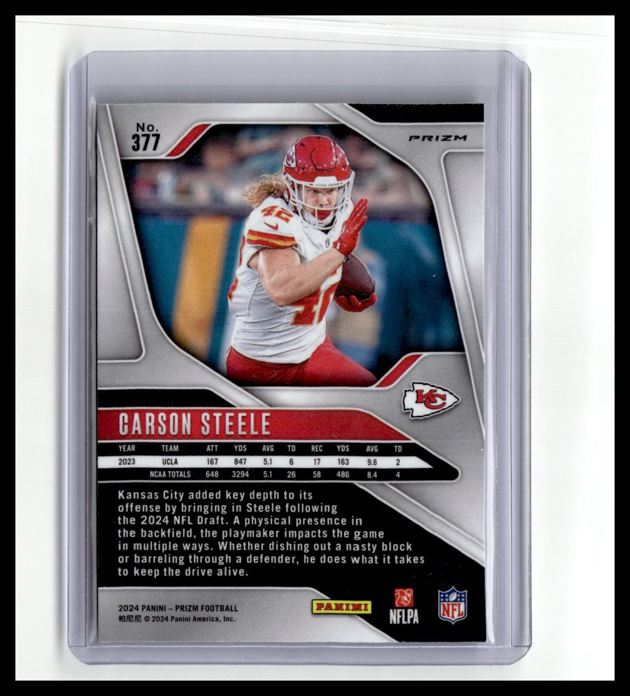 2024 Panini Prizm #377 Carson Steele (RC) Pink