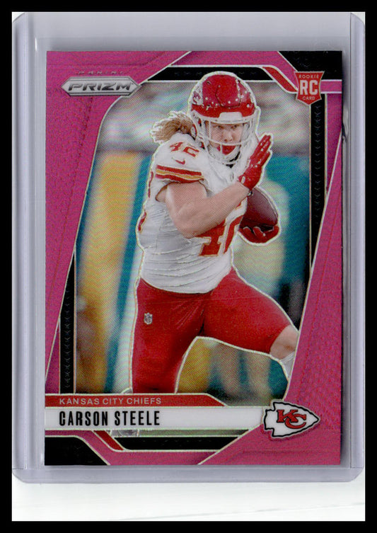 2024 Panini Prizm #377 Carson Steele (RC) Pink