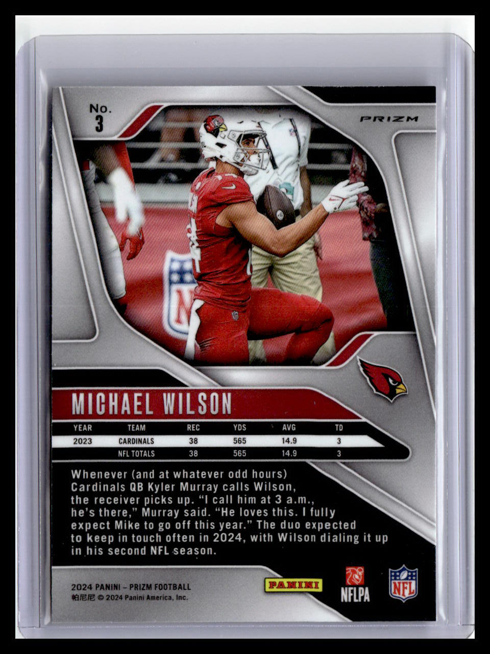 2024 Panini Prizm #3 Michael Wilson Pink