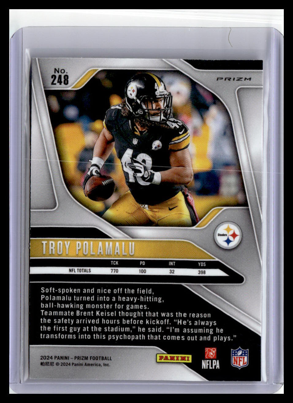 2024 Panini Prizm #248 Troy Polamalu Pink