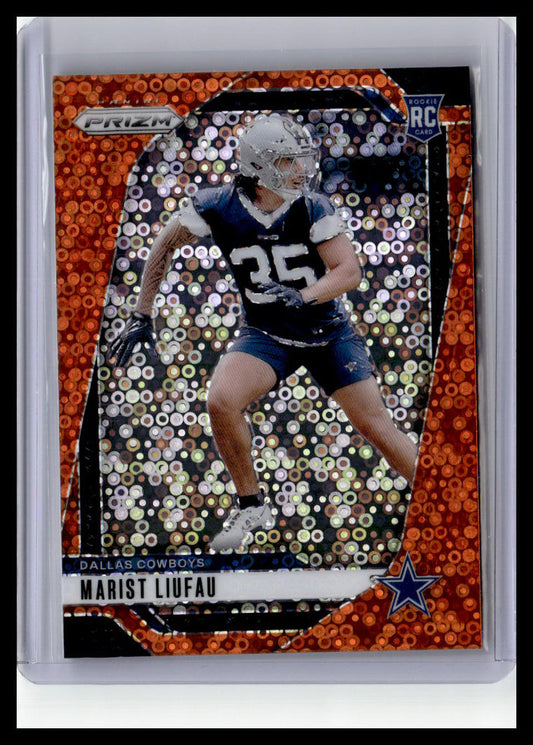 2024 Panini Prizm #372 Marist Liufau (RC) Orange Disco Prizm