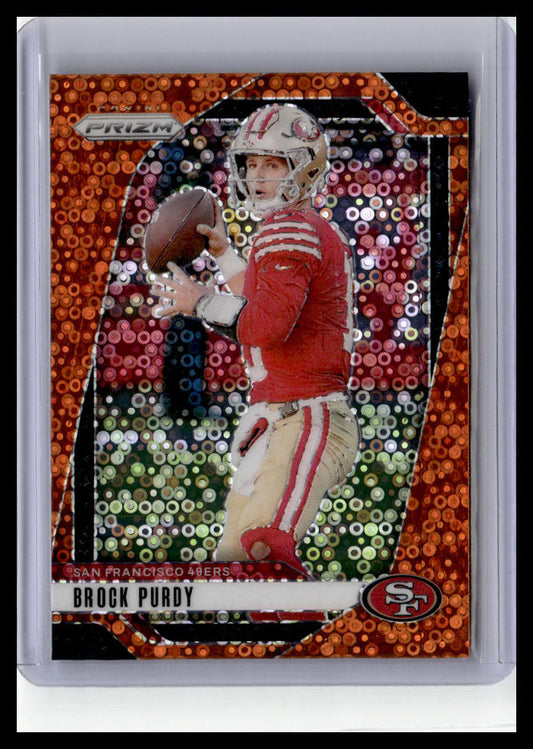 2024 Panini Prizm #249 Brock Purdy Orange Disco Prizm