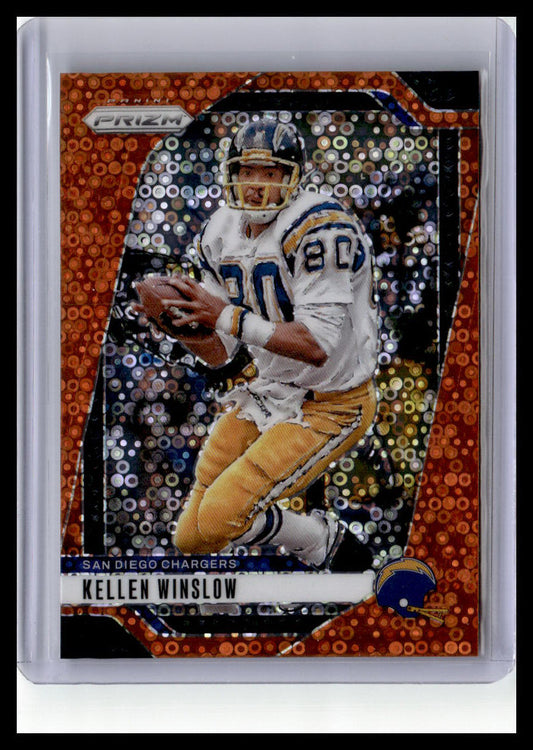 2024 Panini Prizm #164 Kellen Winslow Orange Disco Prizm