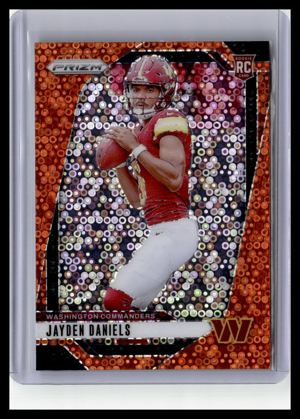 2024 Panini Prizm #347 Jayden Daniels (RC) Orange Disco Prizm