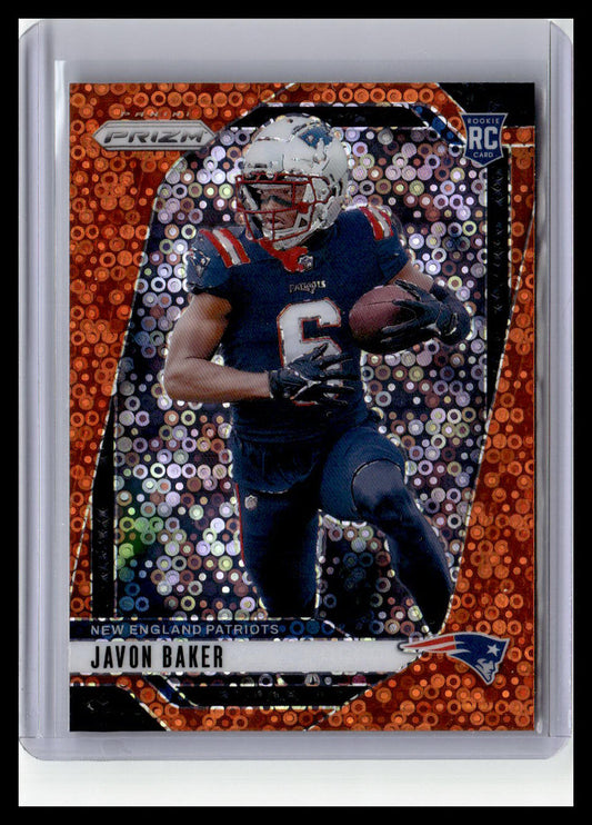 2024 Panini Prizm #344 Javon Baker (RC) Orange Disco Prizm