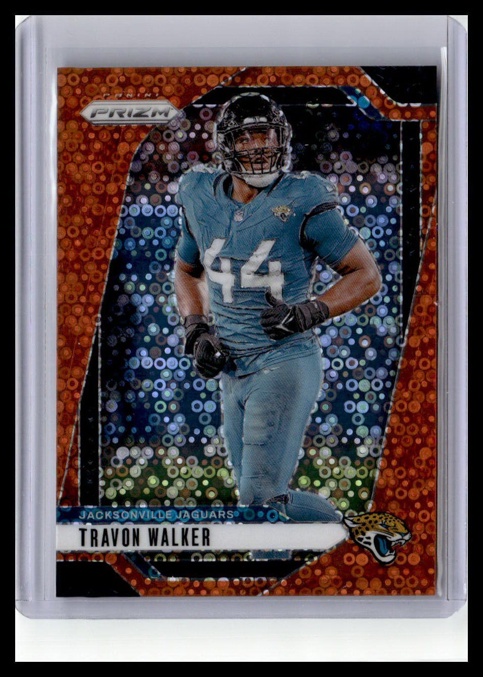 2024 Panini Prizm #133 Travon Walker Orange Disco Prizm
