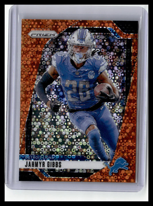 2024 Panini Prizm #93 Jahmyr Gibbs Orange Disco Prizm