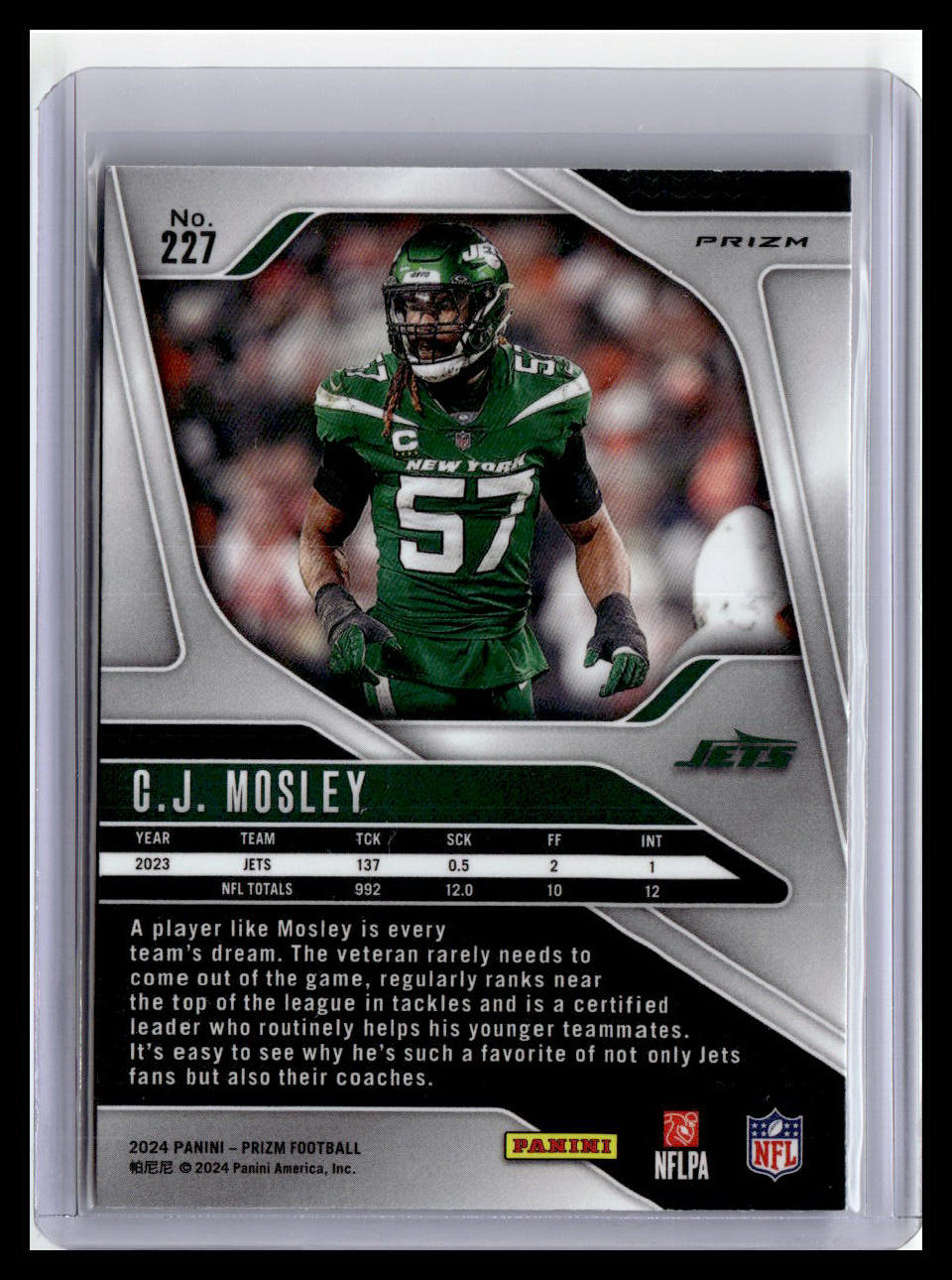 2024 Panini Prizm #227 C.J. Mosley Orange Disco Prizm