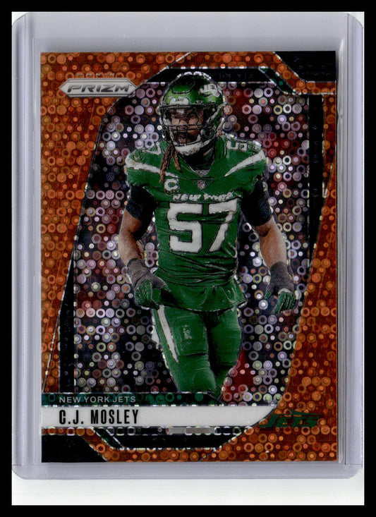 2024 Panini Prizm #227 C.J. Mosley Orange Disco Prizm