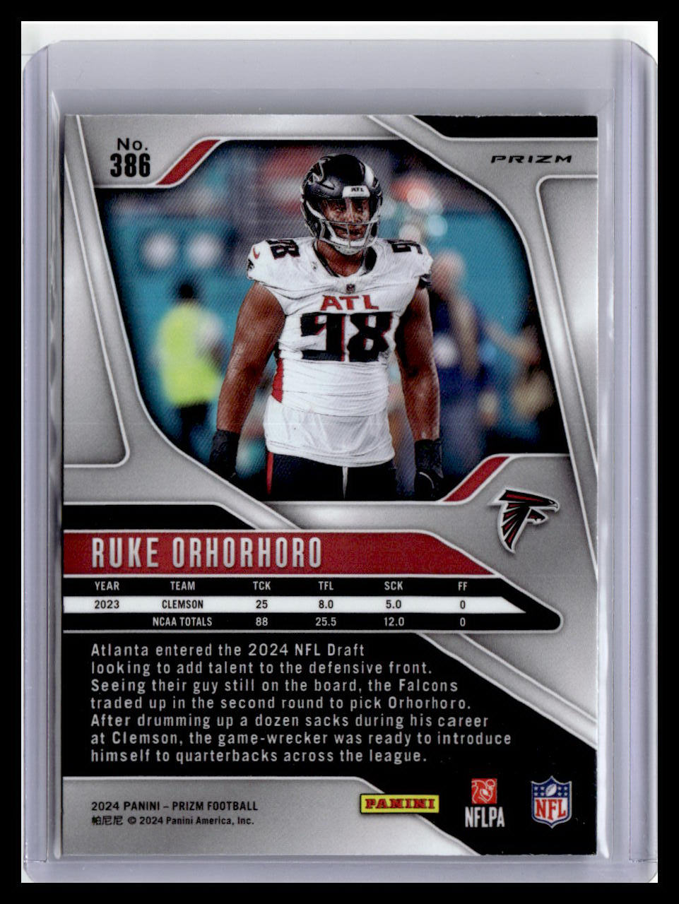 2024 Panini Prizm #386 Ruke Orhorhoro Orange Disco Prizm