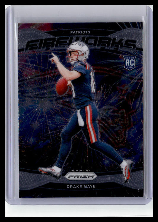 2024 Panini Prizm #22 Drake Maye (RC) Fireworks