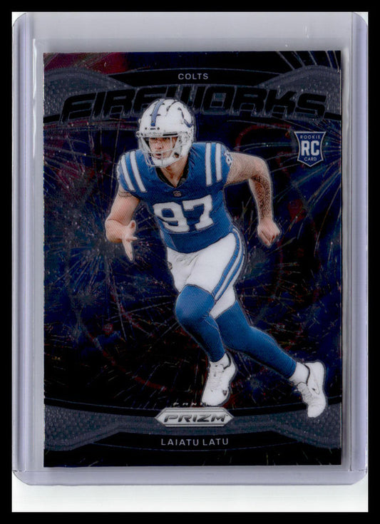 2024 Panini Prizm #17 Laiatu Latu (RC) Fireworks