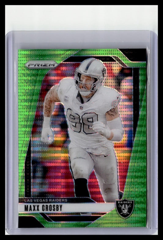 2024 Panini Prizm #152 Maxx Crosby Neon Green Pulsar