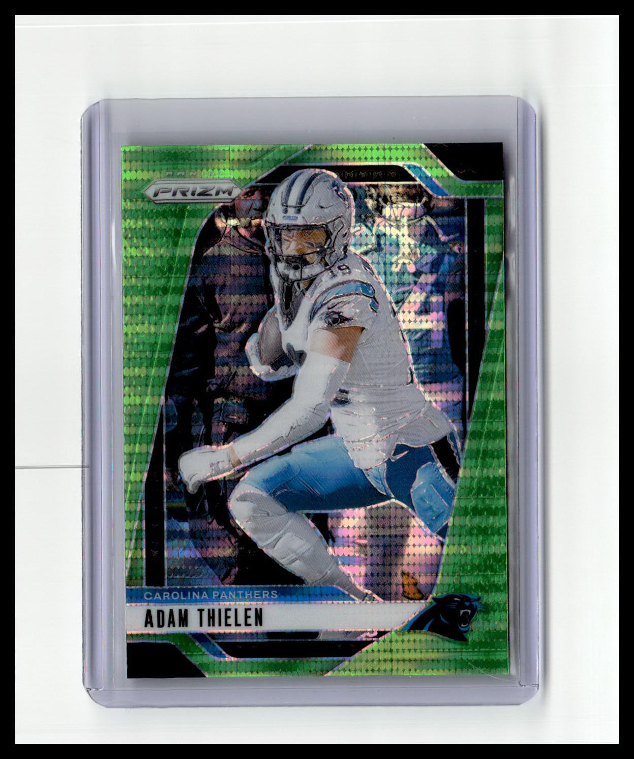 2024 Panini Prizm #39 Adam Thielen Neon Green Pulsar