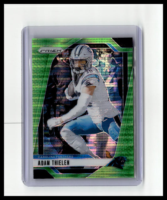 2024 Panini Prizm #39 Adam Thielen Neon Green Pulsar