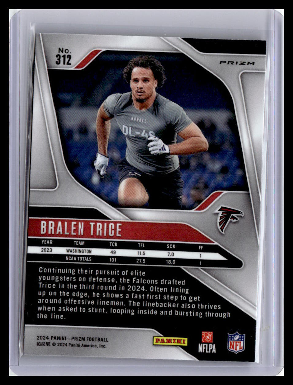 2024 Panini Prizm #312 Bralen Trice (RC) Lazer