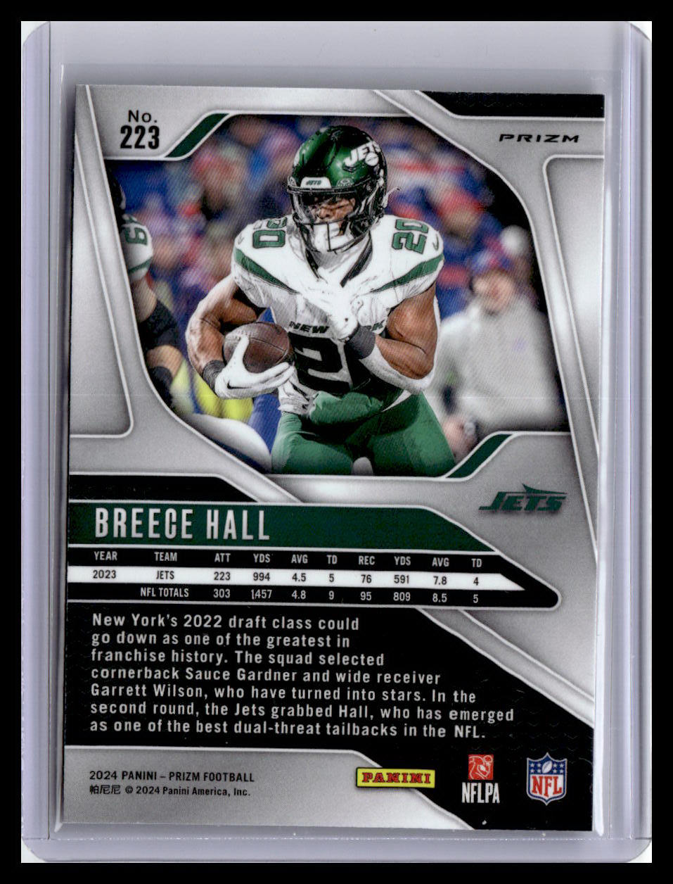 2024 Panini Prizm #223 Breece Hall Lazer