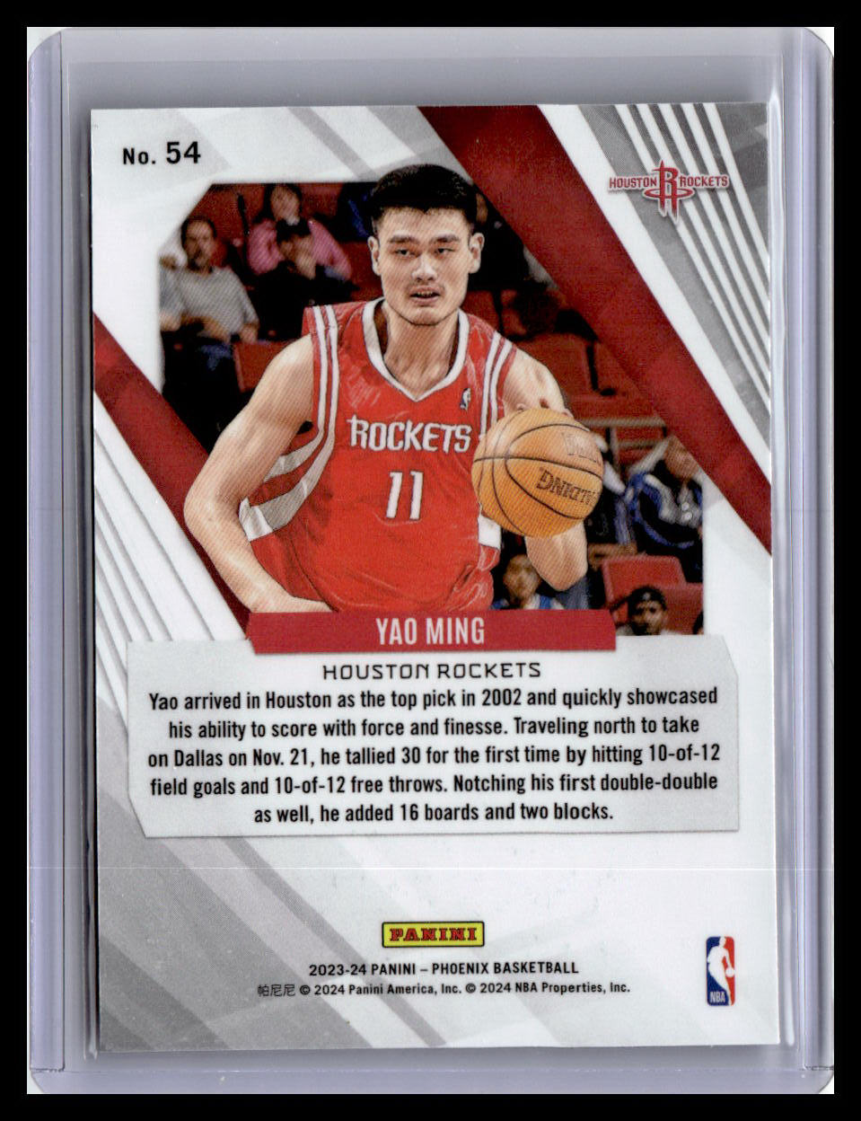 2023-24 Panini Phoenix #54 Yao Ming