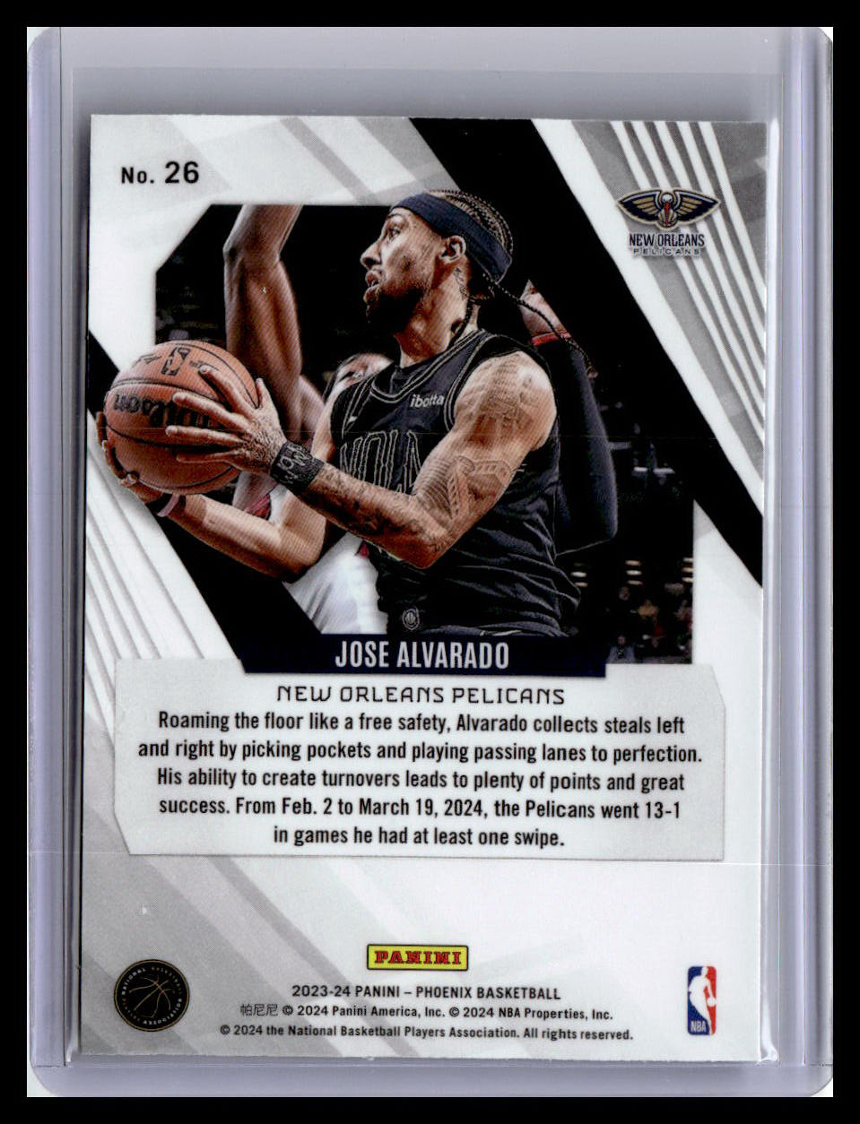 2023-24 Panini Phoenix #26 Jose Alvarado