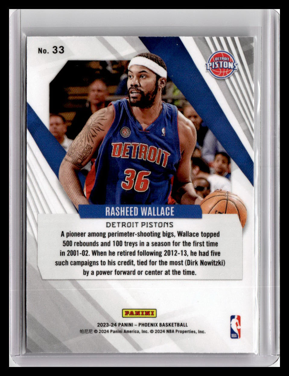 2023-24 Panini Phoenix #33 Rasheed Wallace