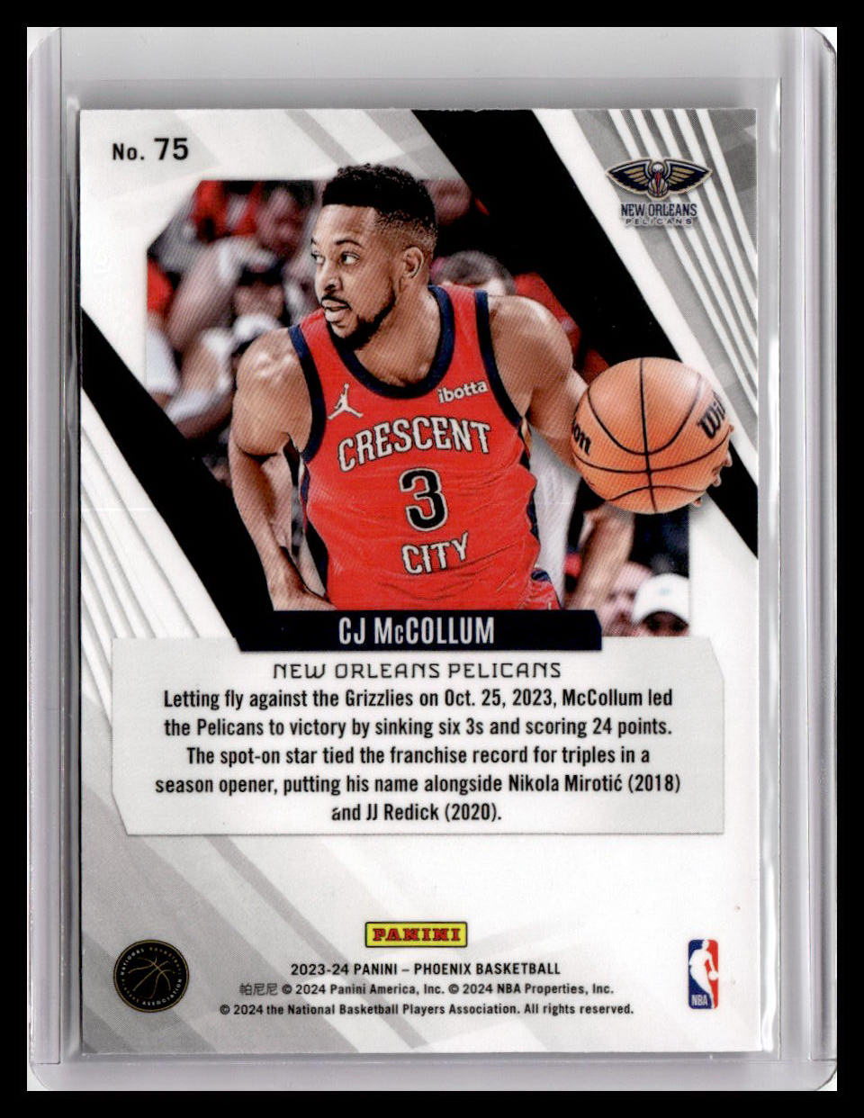 2023-24 Panini Phoenix #75 CJ McCollum
