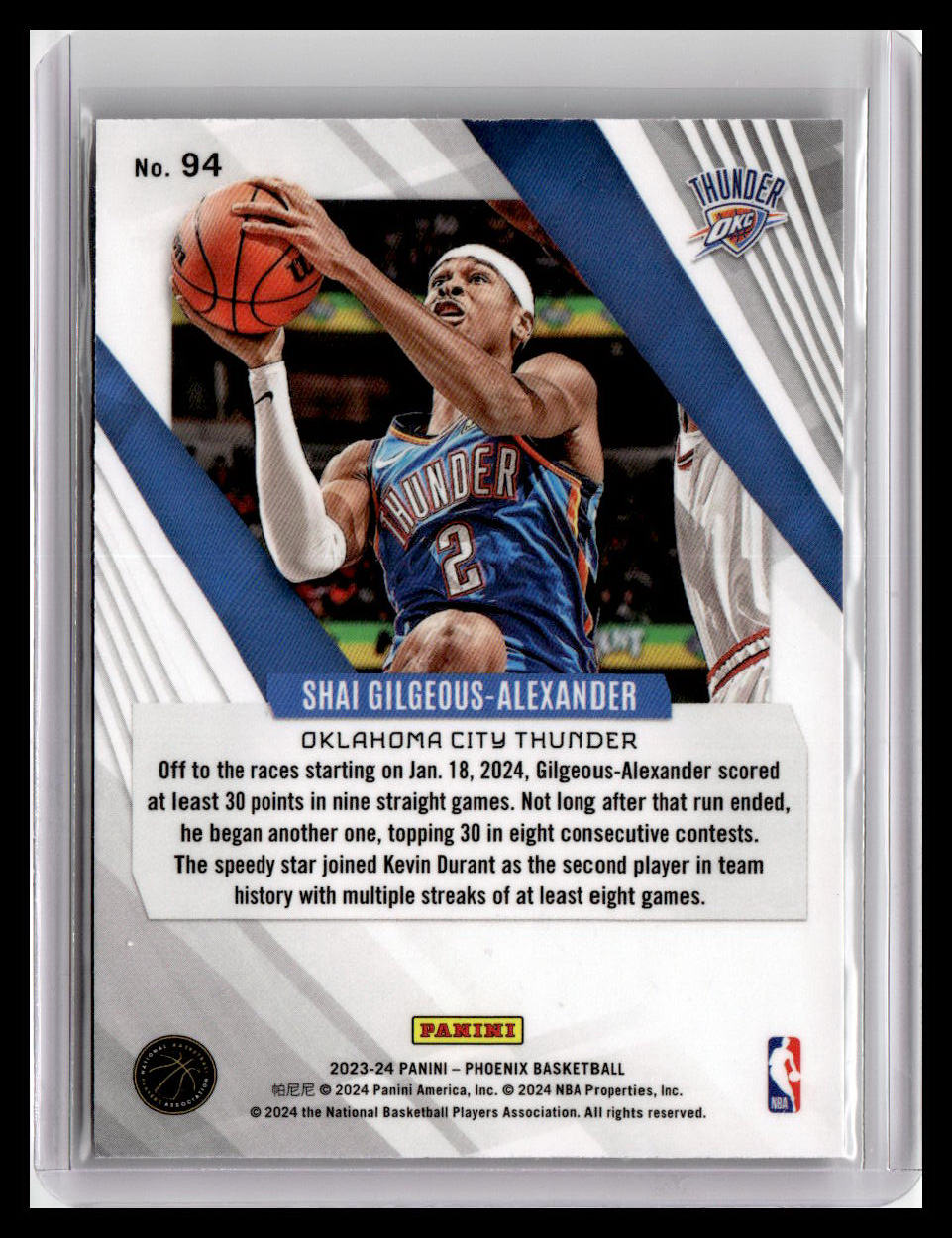2023-24 Panini Phoenix #94 Shai Gilgeous-Alexander