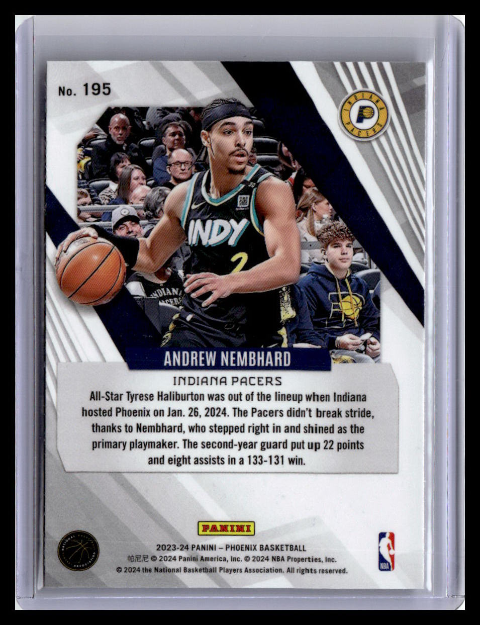 2023-24 Panini Phoenix #195 Andrew Nembhard