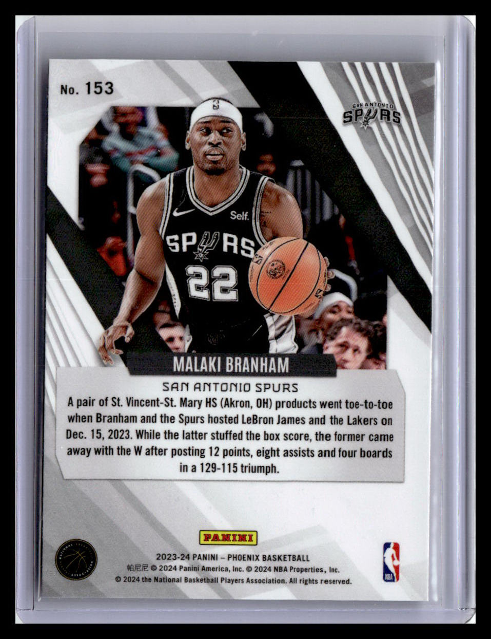 2023-24 Panini Phoenix #153 Malaki Branham
