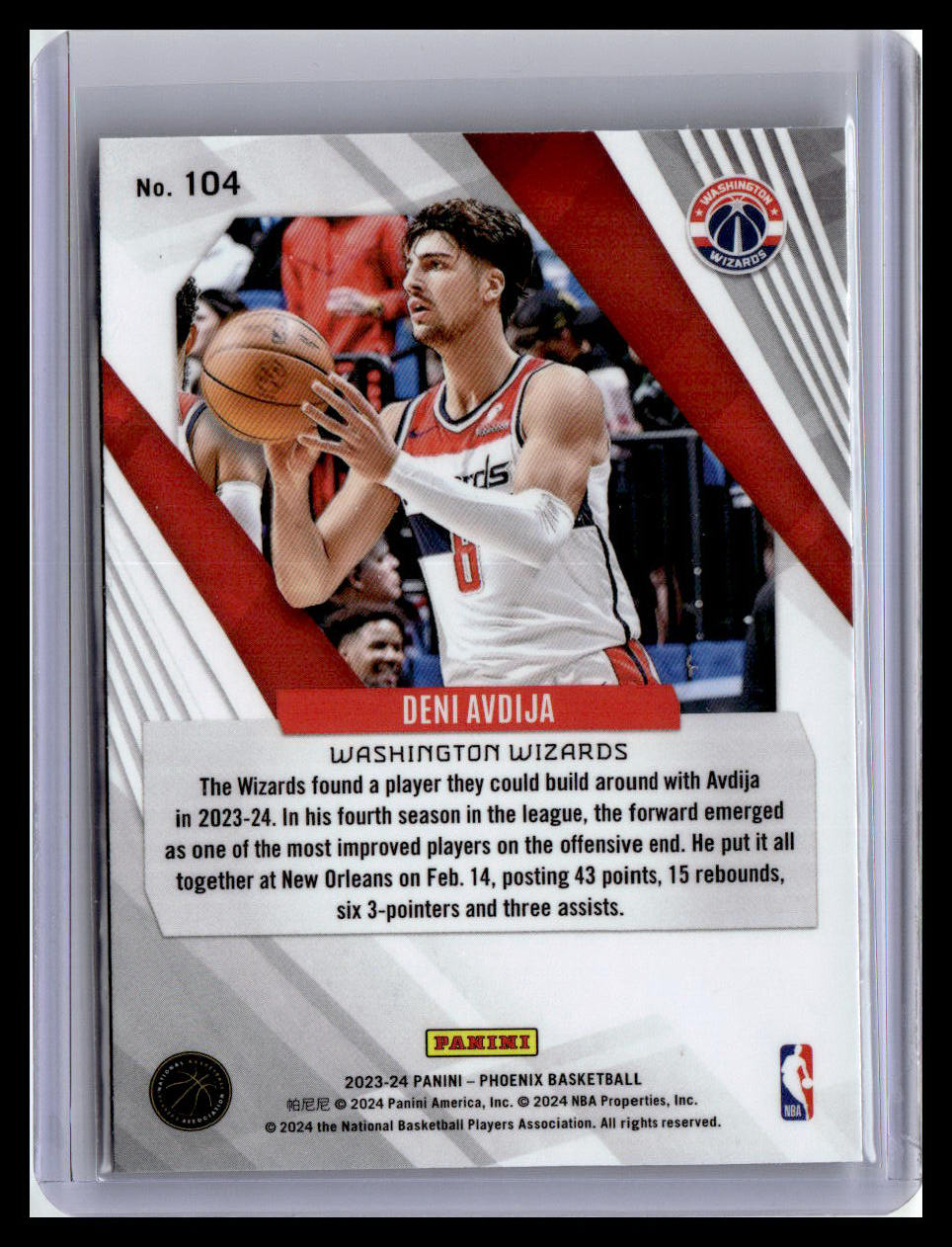 2023-24 Panini Phoenix #104 Deni Avdija