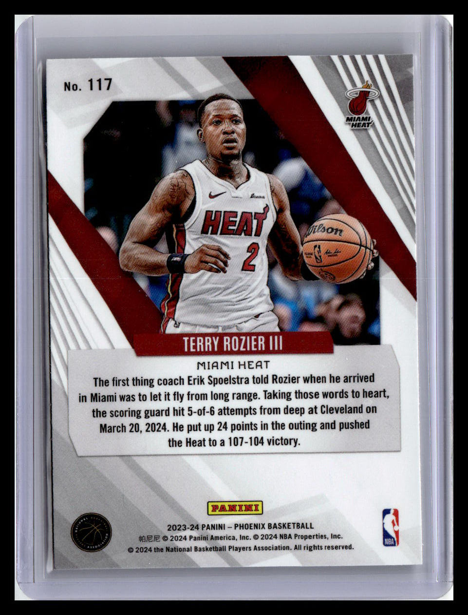 2023-24 Panini Phoenix #117 Terry Rozier III