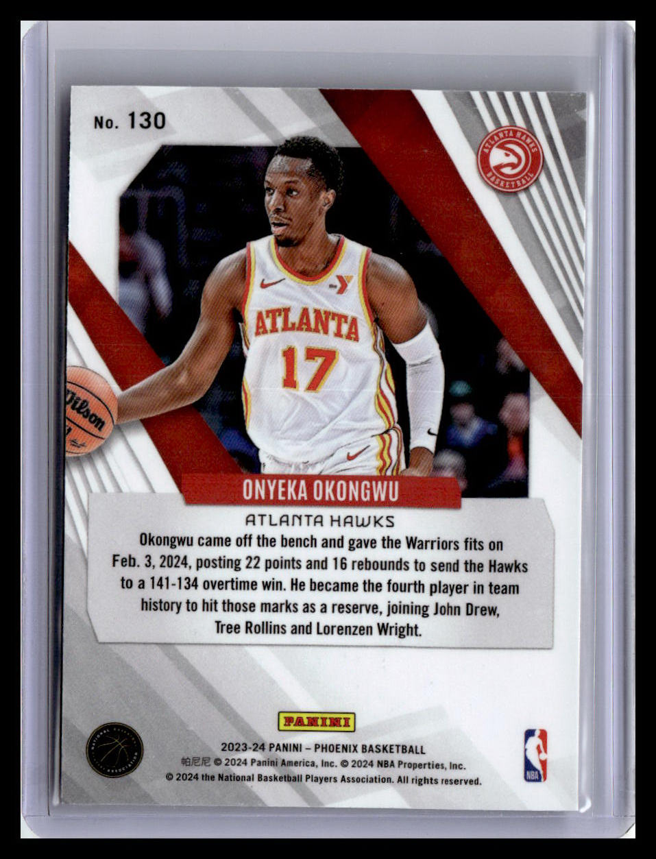 2023-24 Panini Phoenix #130 Onyeka Okongwu