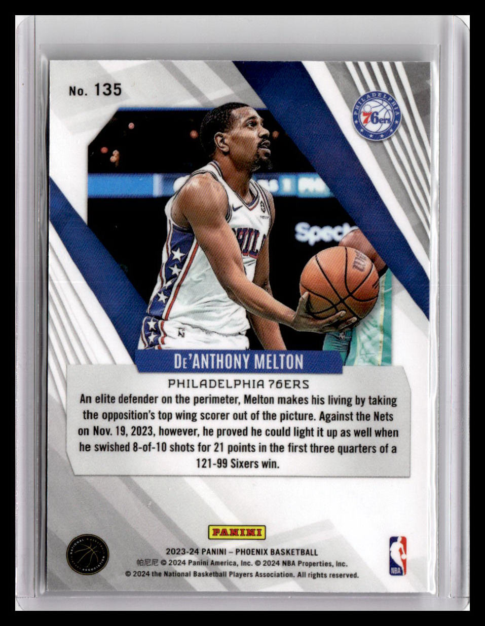 2023-24 Panini Phoenix #135 De'Anthony Melton