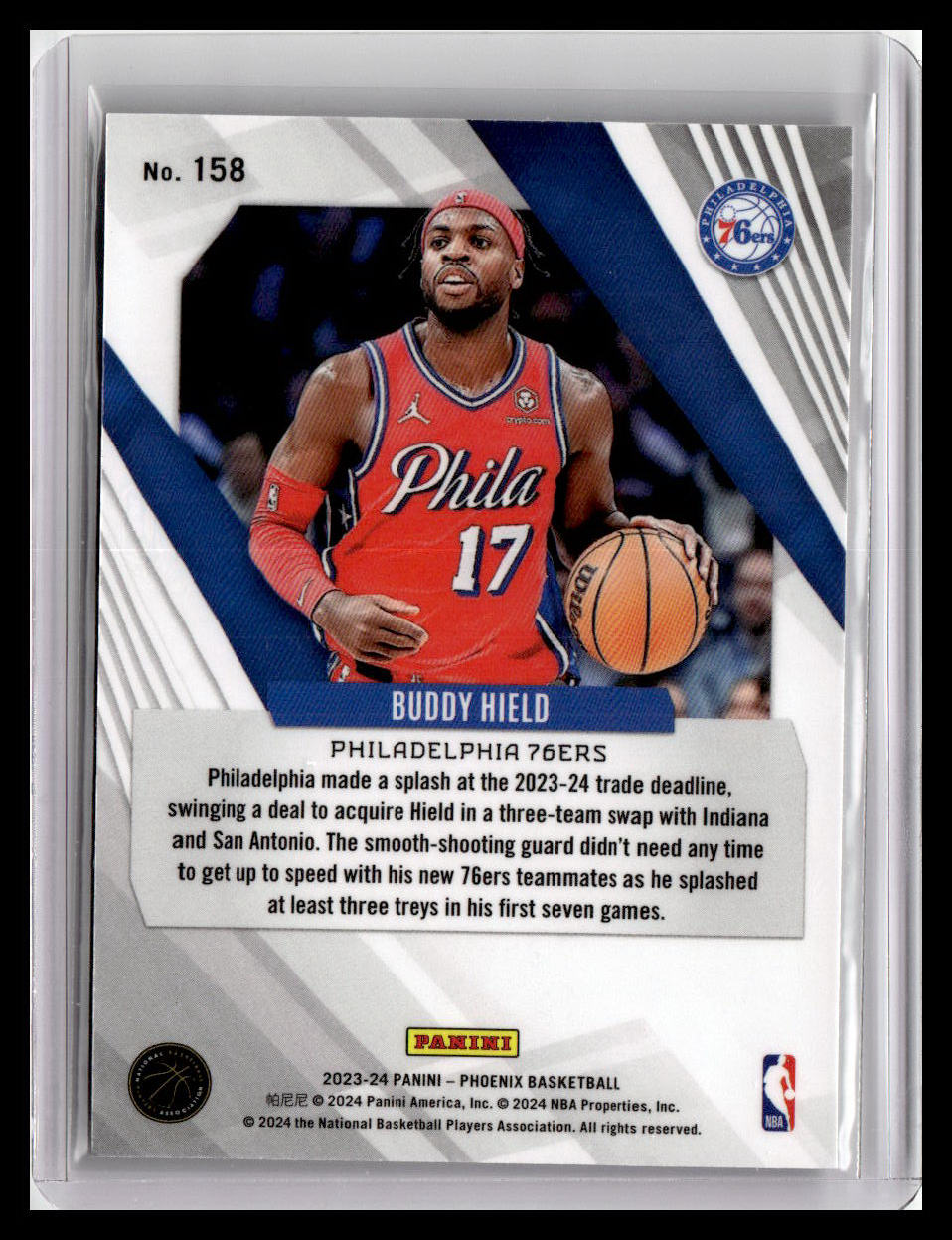 2023-24 Panini Phoenix #158 Buddy Hield