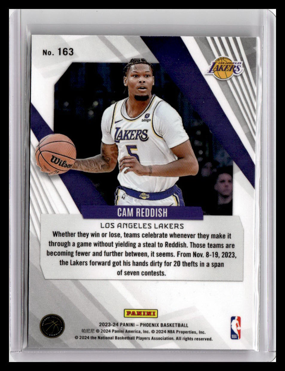 2023-24 Panini Phoenix #163 Cam Reddish